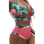 Split swimsuit high waist triangle bikini