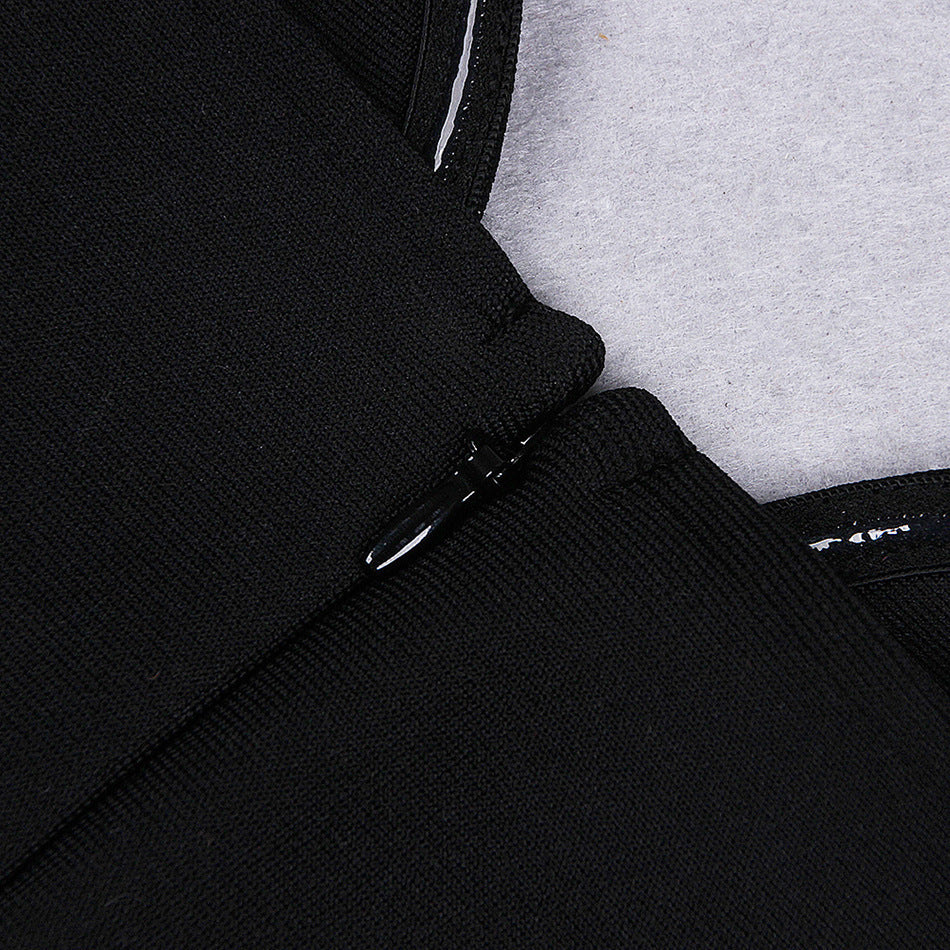 Black Off-shoulder Tube Top Elegant Slim Bandage Dress Hip Skirt For Women