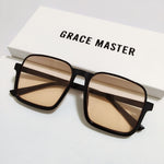 Women's Retro Simple Square Semi-rimless Sunglasses