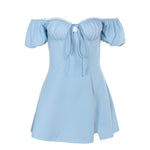 Fashion Hip Off-shoulder Split Dress Women