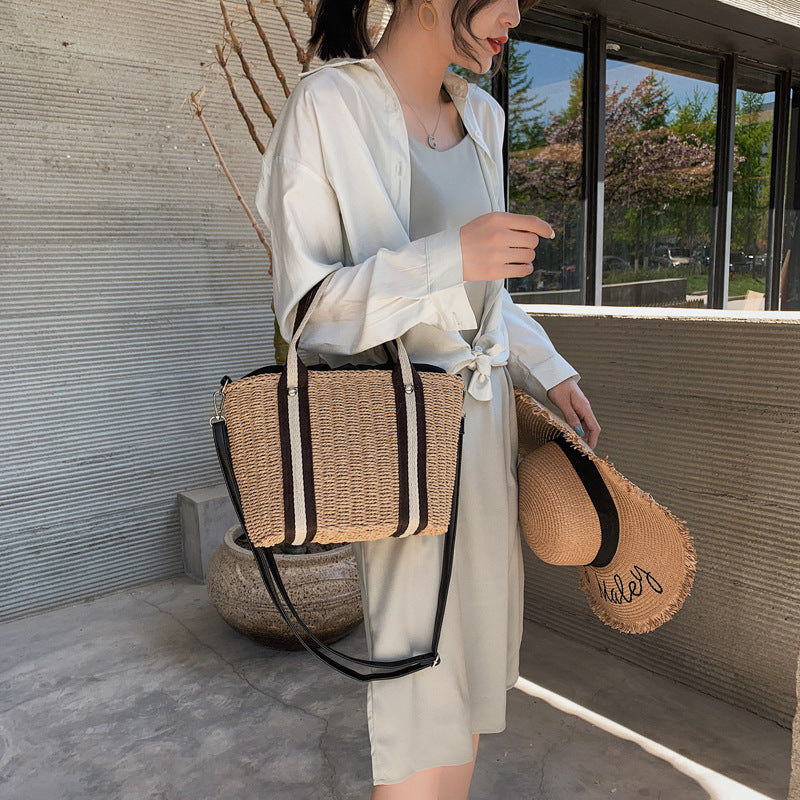New Korean Style Vacation Female Bag One-Shoulder Straw Bag