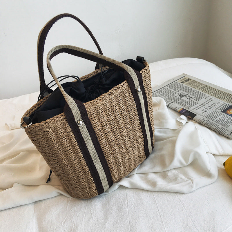 New Korean Style Vacation Female Bag One-Shoulder Straw Bag