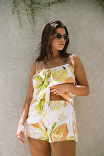 Vacation Spaghetti Straps Top And Shorts Two-piece Set