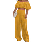 Women's Fashion Off-shoulder Wide-leg Pants Two-piece Set