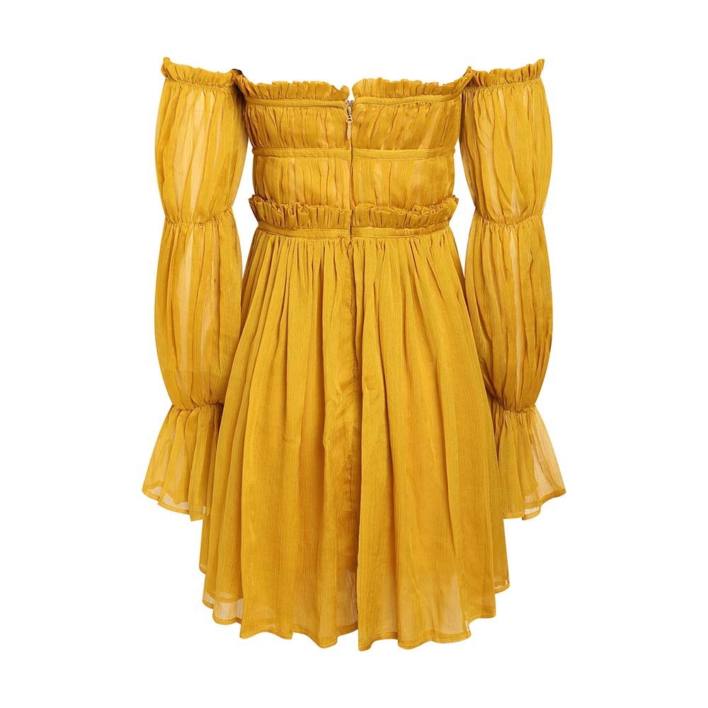 Off-shoulder Tube Top High Waist Dress Women