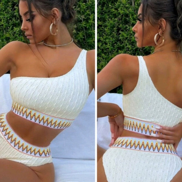 Split High Waist Bikini Women's Swimsuit