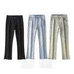 Fashion Personalized Washed Yellow Jeans Men