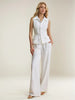 Button Up Vest and Pants Suit Set