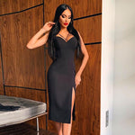 Spring And Summer New Sling Slit Slim Skirt Women