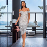 Women's Summer Off-shoulder French Waist Dress