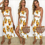 Off-the-shoulder printed lemon wrap chest
