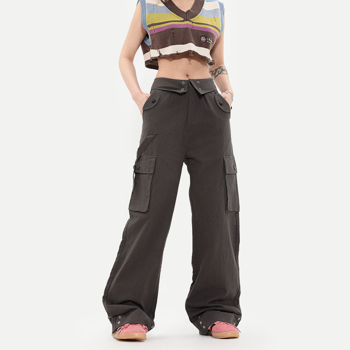 Overalls Women's White Overalls Fashion Brand Straight