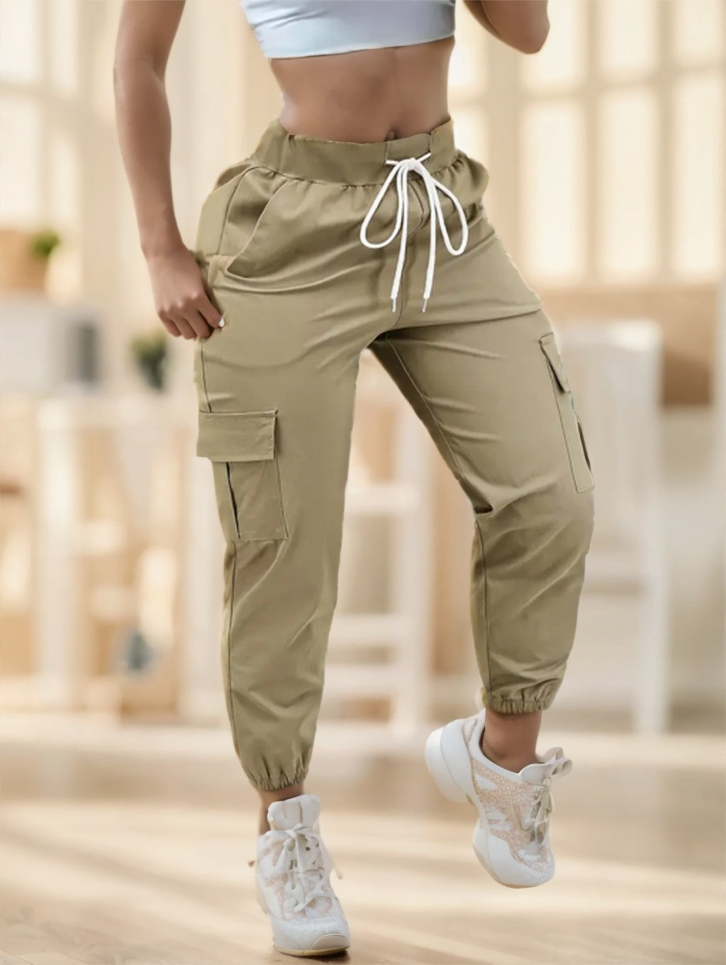 Plain-colored Casual Pants For Women