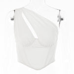 Summer Vacation Style Vest Women Fashion One Shoulder