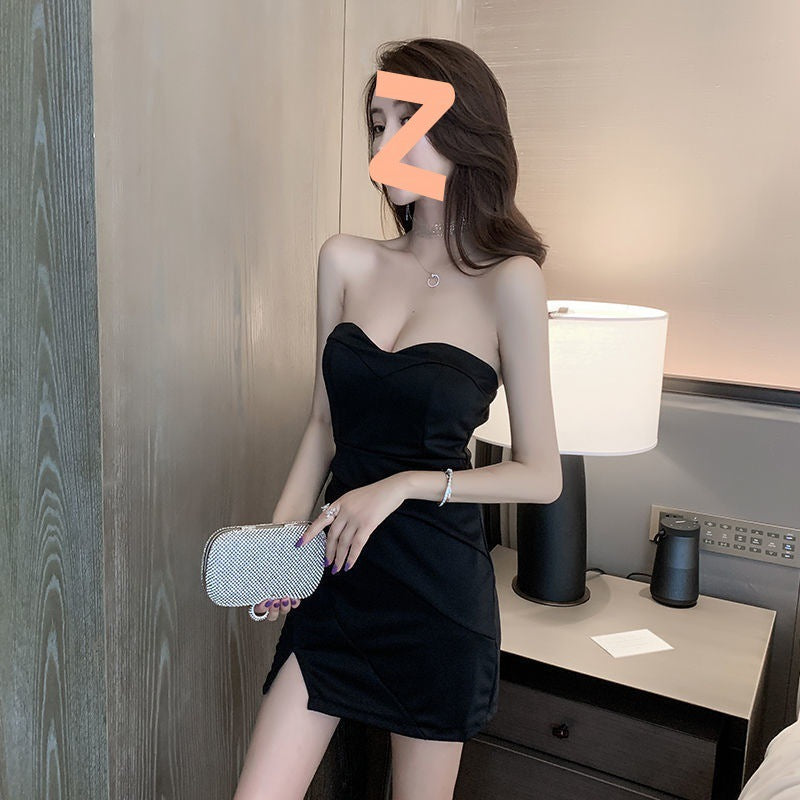 Hip Wrap Slim Underlay Off Shoulder Dress