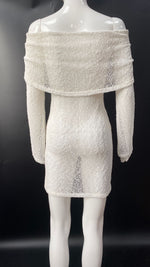 Skirt Knitted Hollow Chest Wrap Off-shoulder Dress