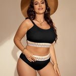 Plus Size High Waist Split Bikini Women's Swimsuit