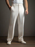 Casual Versatile Business Straight Men's Fashion Waffle Suit Pants