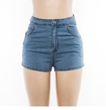 High waist denim shorts