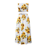 Off-the-shoulder printed lemon wrap chest