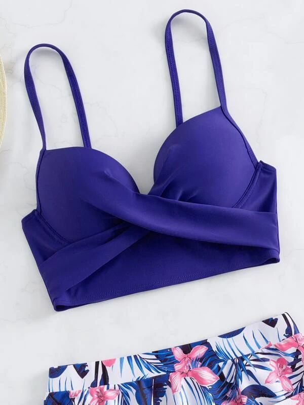 Bikini Three-piece Split Swimsuit Cover Your Belly With High Waist