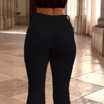 Women's Elastic High Waist Micro-pull Horseshoe Trousers