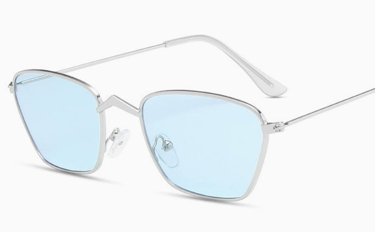 Personality Fashion Metal Small Square Box Ocean Lens Sun Eye