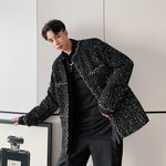 Multi-Pocket Suit Men's Round Neck Casual Suit