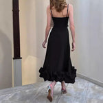 Sling Ball Large Skirt Solid Color Dress Women