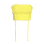 Women's Fashion Wrap Chest Vest Package Hip Skirt Set