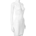 LW -X21DS205 Low MOQ See Through Dress Transparent Hollow Out Mesh Dress