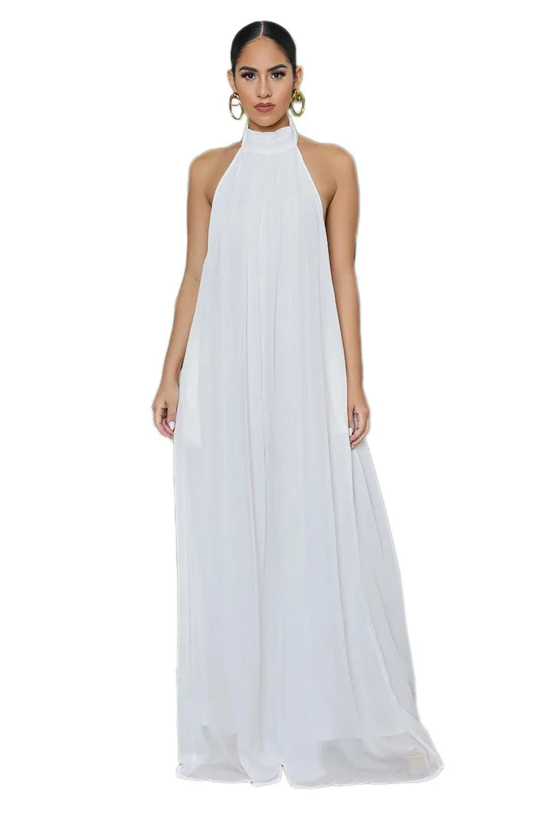 YQY9342 Hot Selling Women Solid Color Casual Chiffon Jer Loose Backless