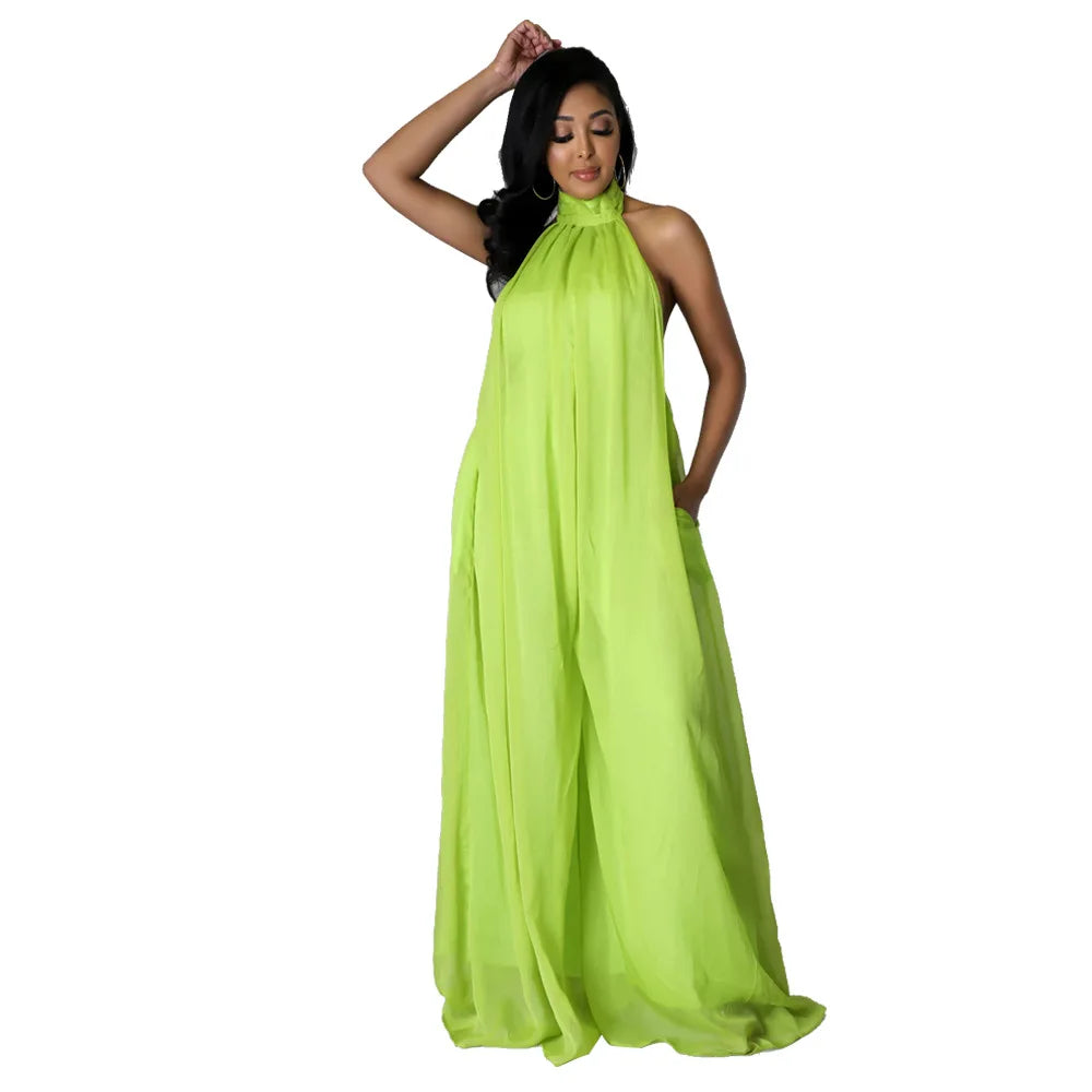 YQY9342 Hot Selling Women Solid Color Casual Chiffon Jer Loose Backless