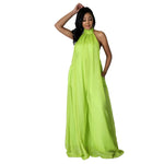 YQY9342 Hot Selling Women Solid Color Casual Chiffon Jer Loose Backless