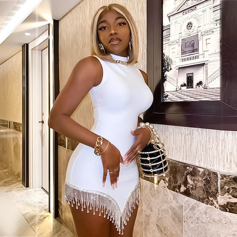 Womens Boutique Clothes 2021 Bandage Dress Formal Occasion Sleeveless