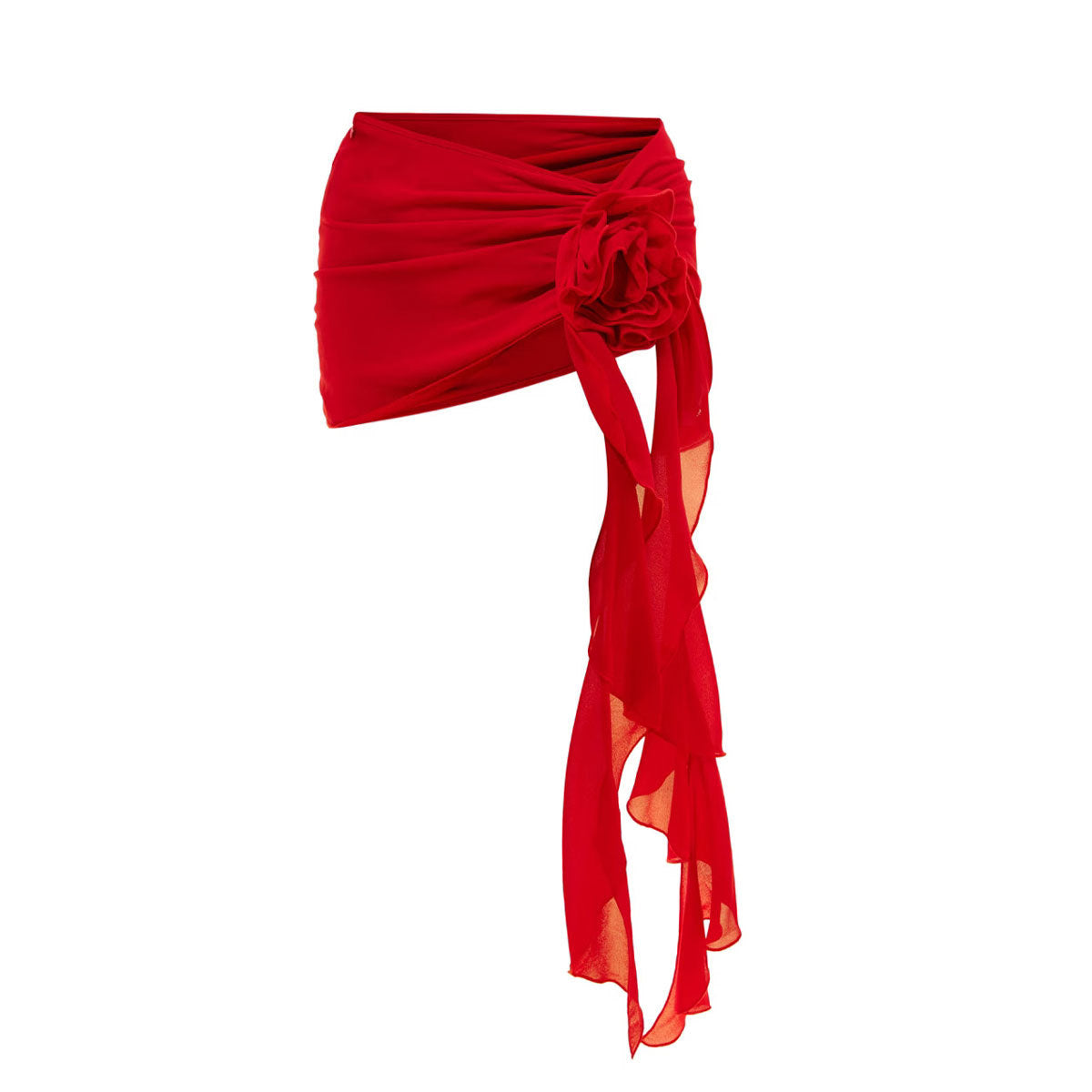 Solid Color Hollow Out One Piece Swimsuit Short Skirt Two-piece Set For Women