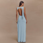 New Summer Round Neck Backless Dress Fashion Sleeveless