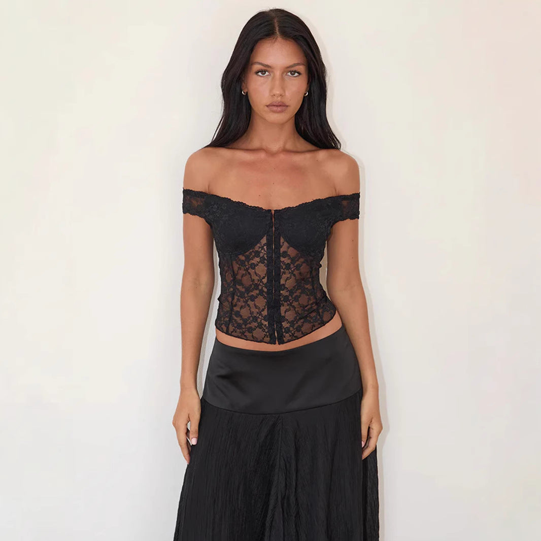 Fashion Personality Off-shoulder Lace Tight Women