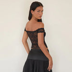 Fashion Personality Off-shoulder Lace Tight Women