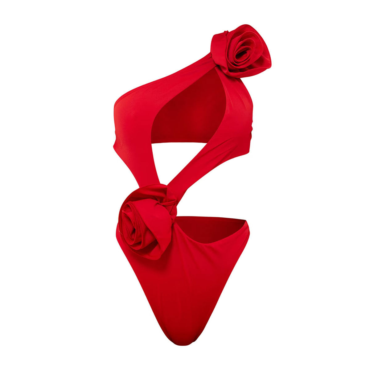 Solid Color Hollow Out One Piece Swimsuit Short Skirt Two-piece Set For Women