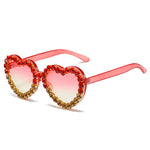 Fashionable All-match Peach Heart Sunglasses For Women