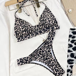 Bikini Split Sexy High Waist Leopard-print Swimsuit