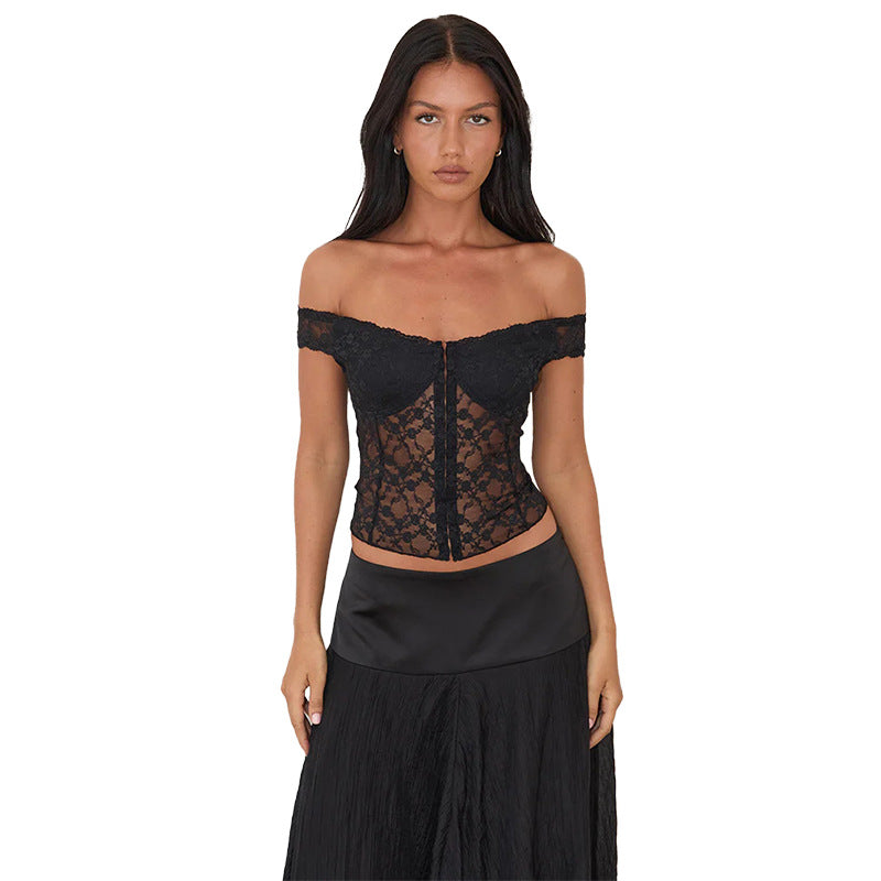 Fashion Personality Off-shoulder Lace Tight Women