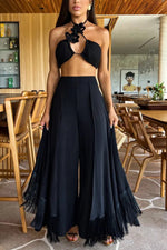 Individual Casual Flared Tassel Pants For Women