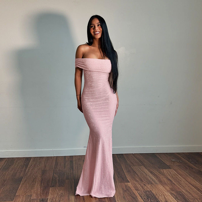 Fashion Personality Off-shoulder Dress Women