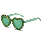Fashionable All-match Peach Heart Sunglasses For Women
