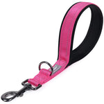 VIVAGLORY Short Dog Leash Short Traffic Leash for Dogs Short Training Leash for Medium & Large Dogs 12INCH Pink