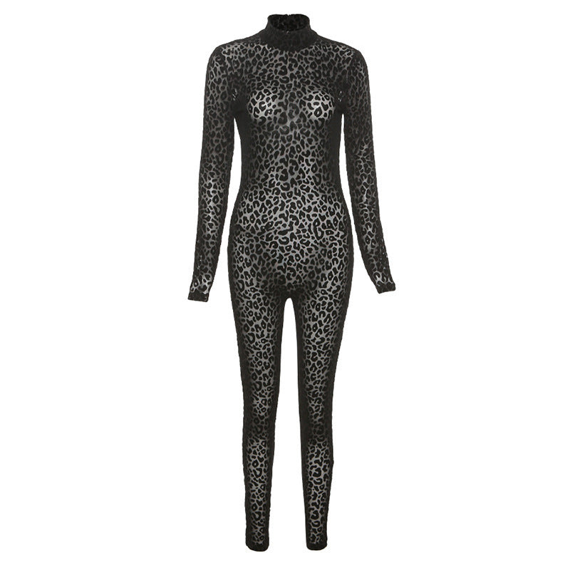 Fashion Sexy Slim Back Zipper Casual Jumpsuit