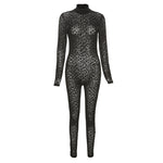 Fashion Sexy Slim Back Zipper Casual Jumpsuit