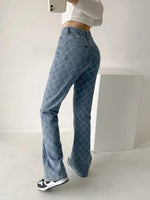 Retro Fashion Denim Boot-cut Pants Women